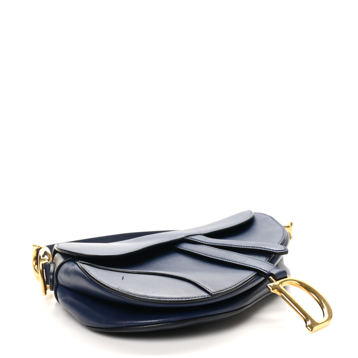 Christian Dior Calfskin Saddle Bag  Indigo Blue 4 of 11