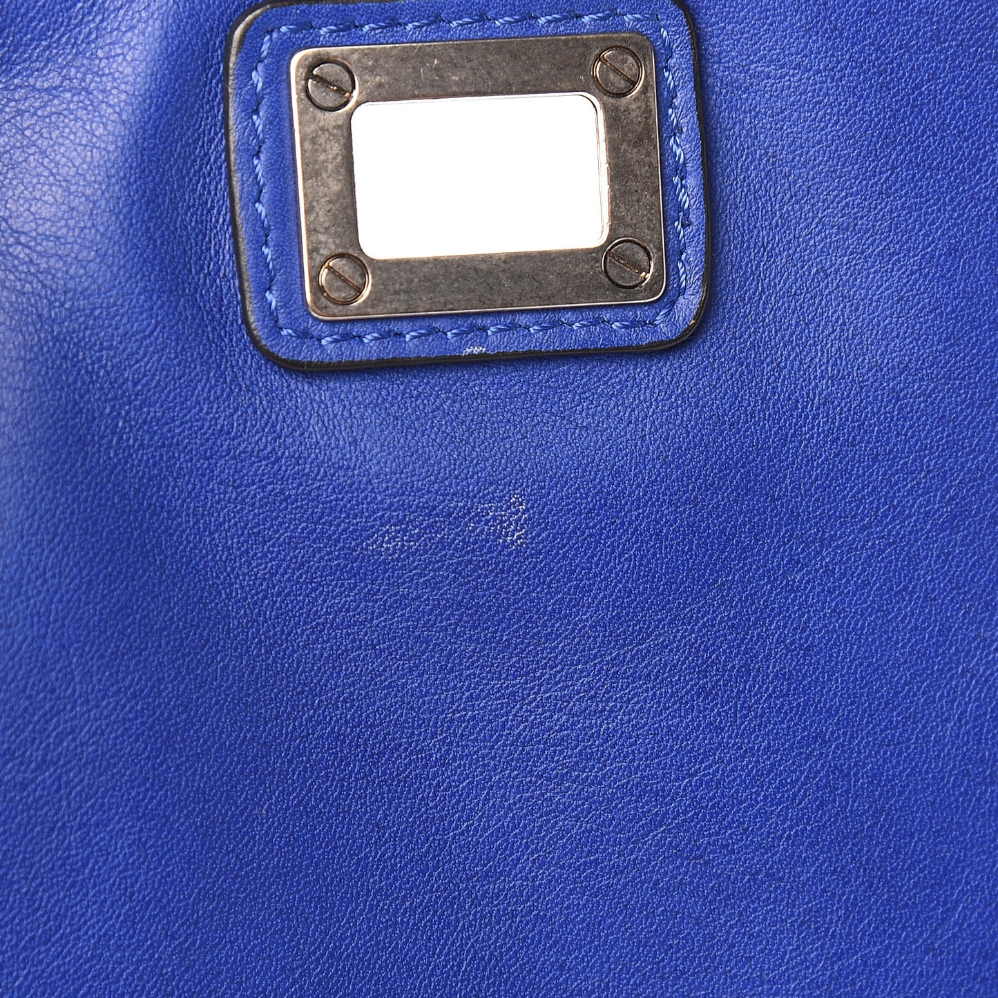 Canvas Carpet Print Lambskin Small Lunch Bag Clutch Charcoal Electric Blue