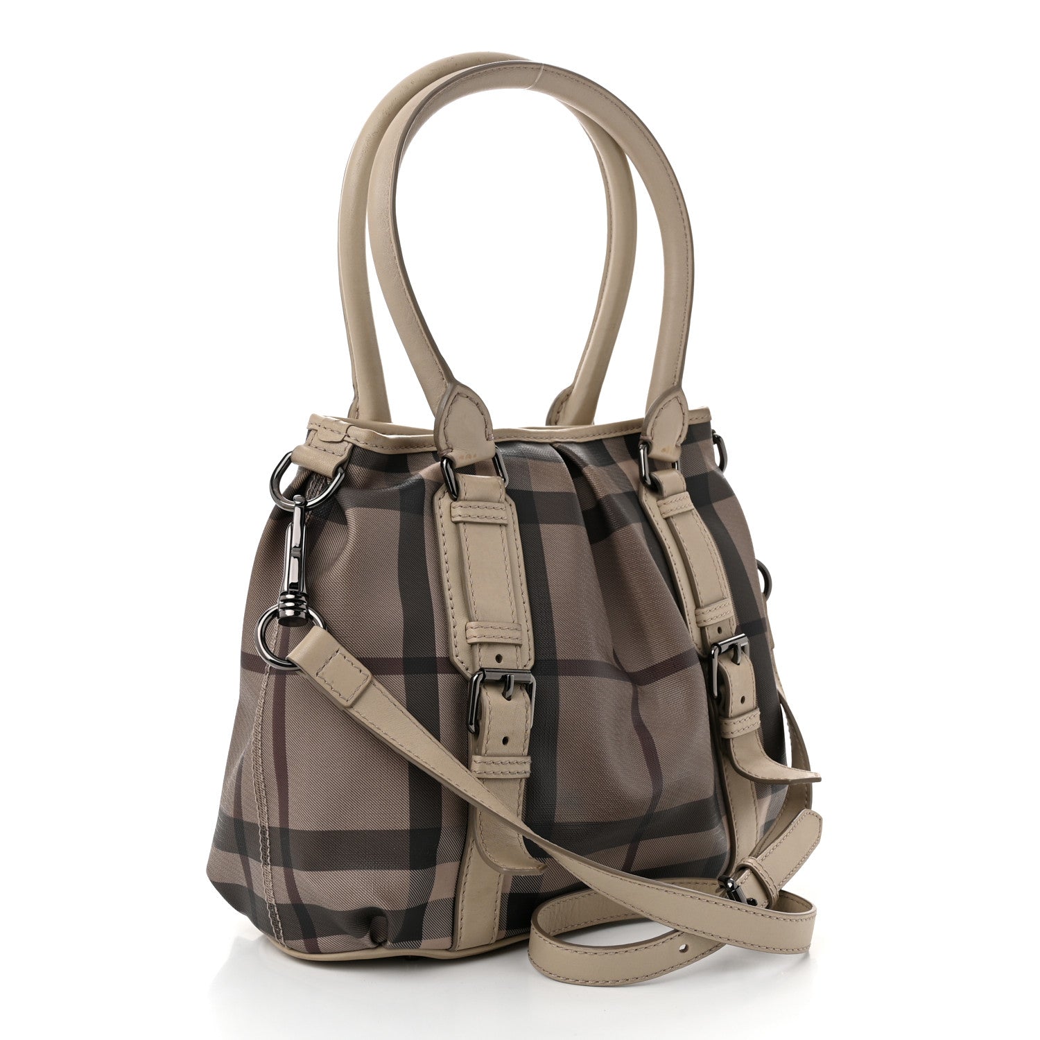 Burberry Smoked Check Small Northfield Tote Trench 3 of 13