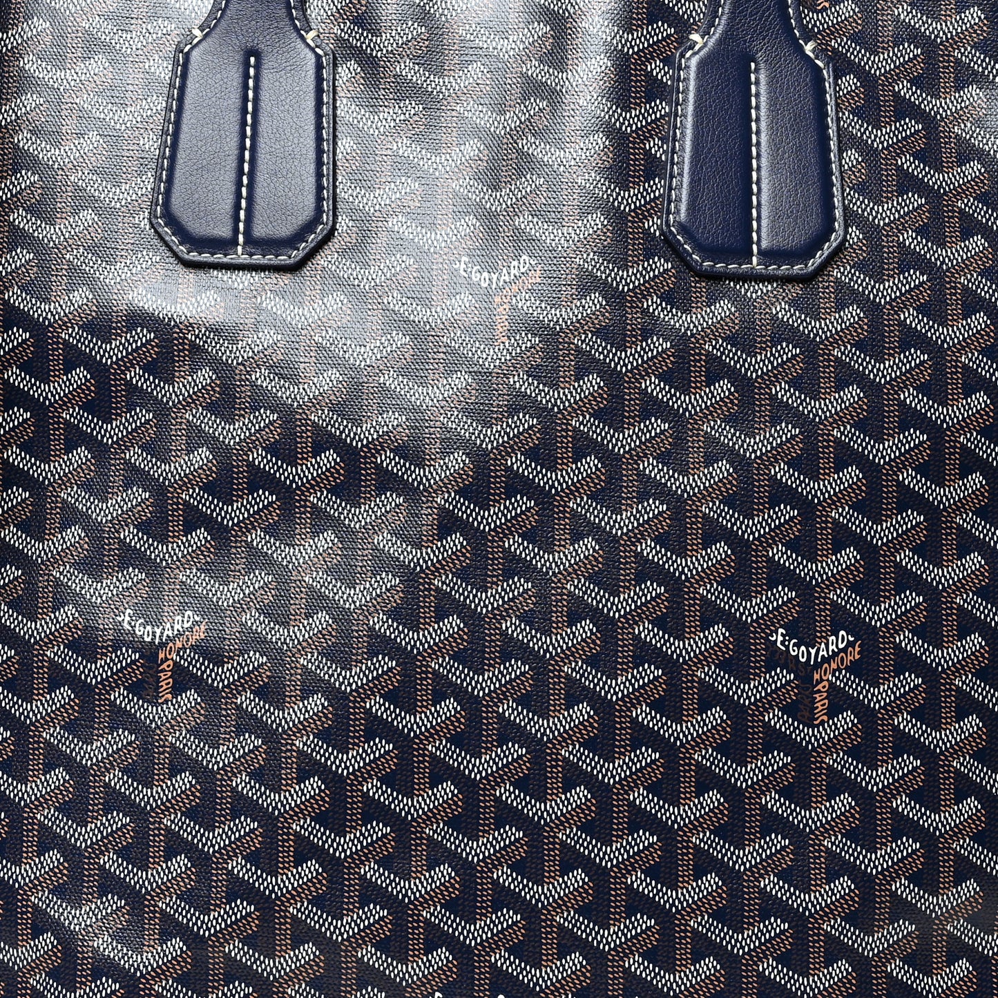 Goyardine Voltaire III Tote Navy