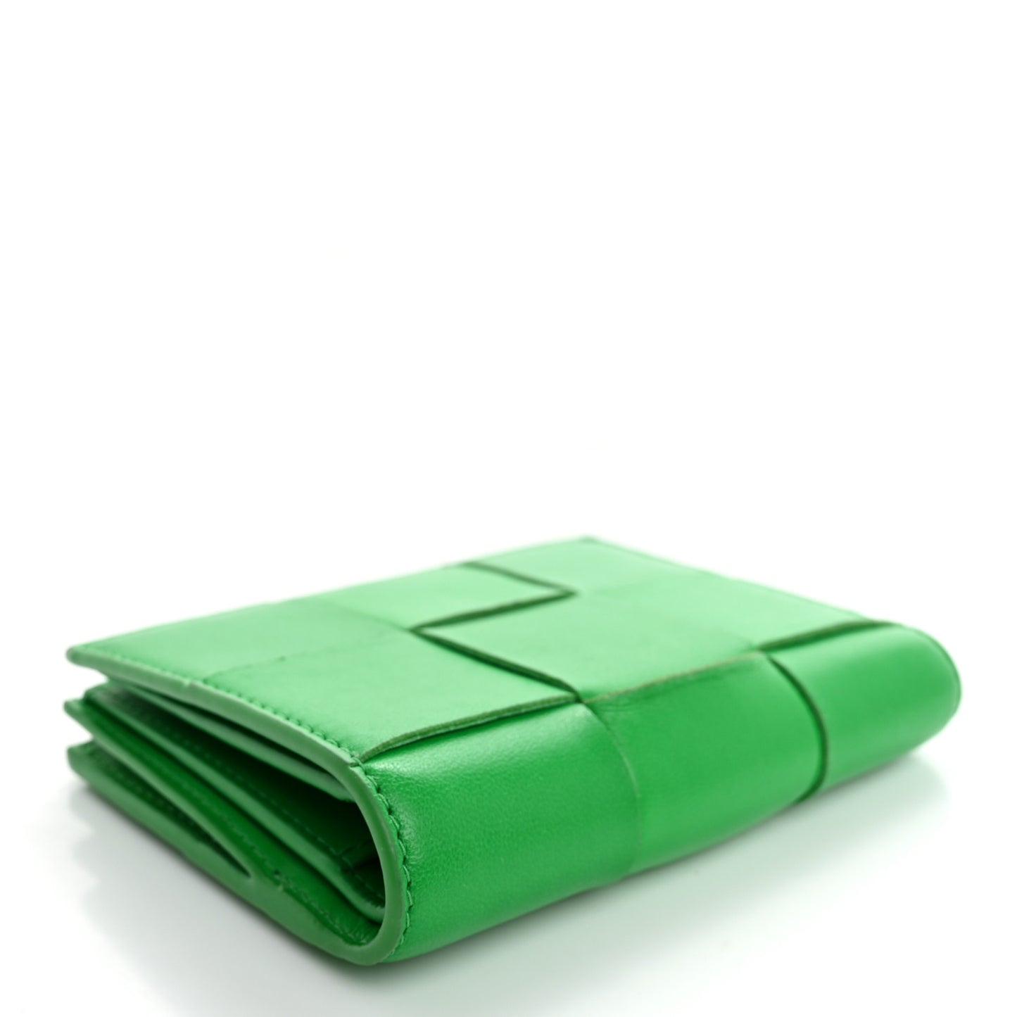 Nappa Maxi Intrecciato Zip Card Holder Parakeet