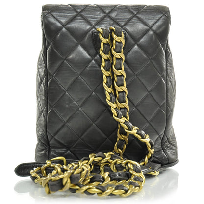Chanel Lambskin Quilted Chain Backpack Dark Brown 4 of 9