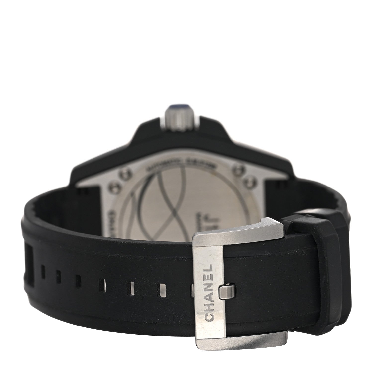 Chanel Stainless Steel Ceramic Rubber 41mm J12 Marine Automatic Watch Black 3 of 4