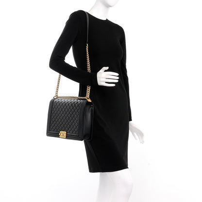 Chanel Calfskin Quilted Large Boy Flap Black 2 of 7