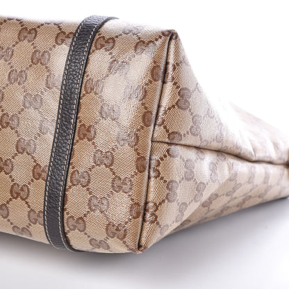 Gucci Crystal Monogram Medium Joy Tote Beige Ebony Testa di Moro 12 of 12