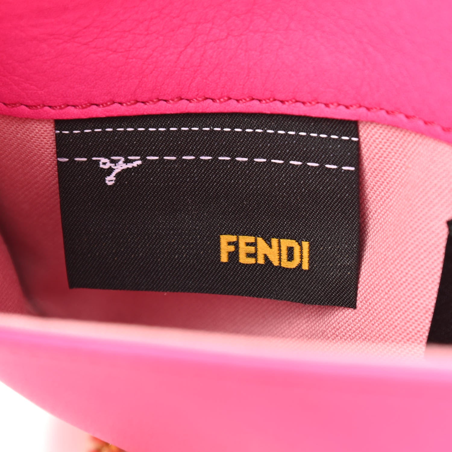 Fendi Vitello Flamingo Tube Wallet on Chain Fuchsia 7 of 16