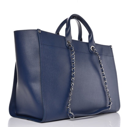 Chanel Caviar Extra Large Studded Deauville Tote Navy 4 of 8