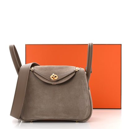 Hermes Veau Grizzly Swift Mini Lindy 20 Gris Caillou Etoupe 11 of 11