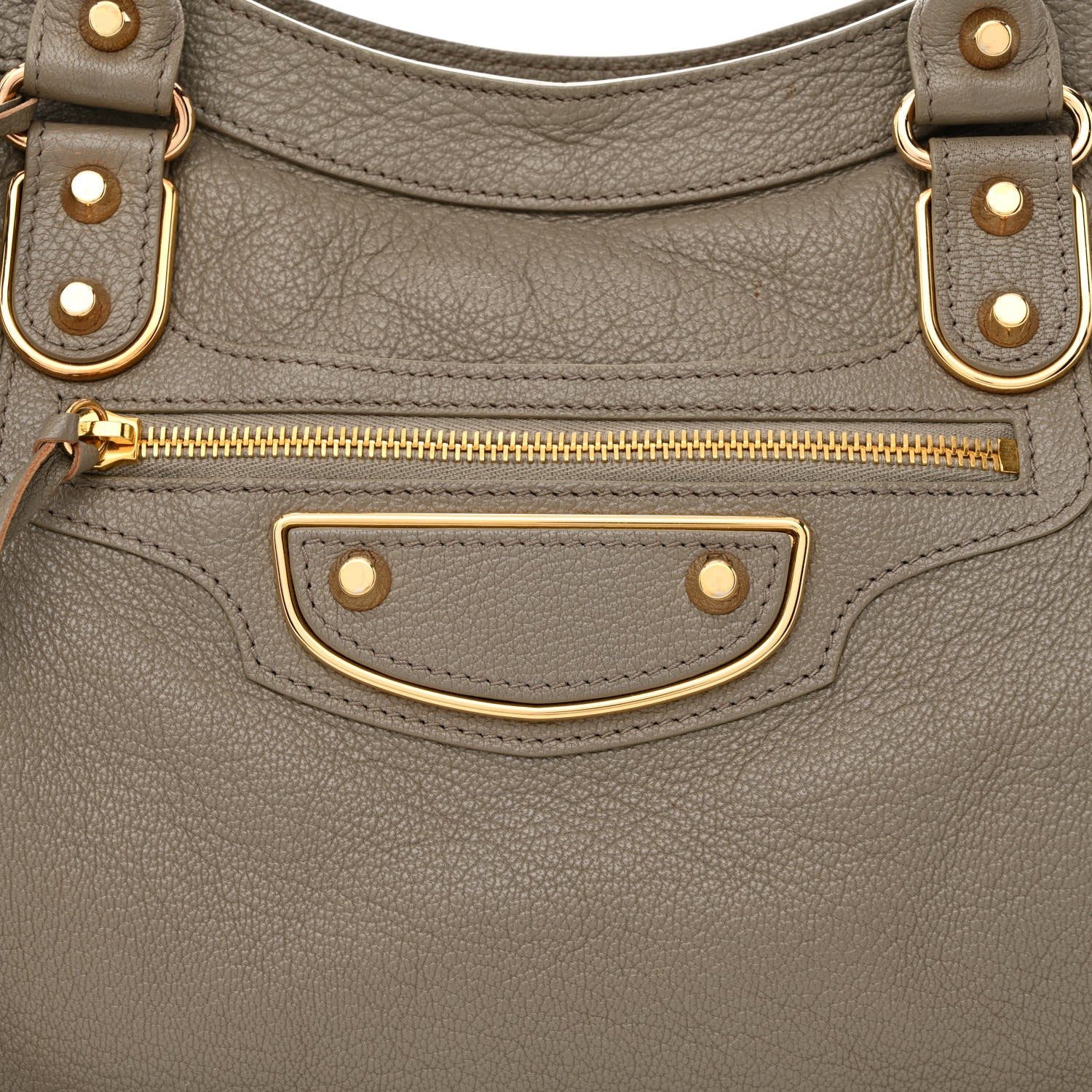 Balenciaga Chevre Gold Metallic Edge Hardware City Gris Taupe 8 of 11