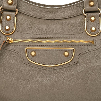 Balenciaga Chevre Gold Metallic Edge Hardware City Gris Taupe 8 of 11