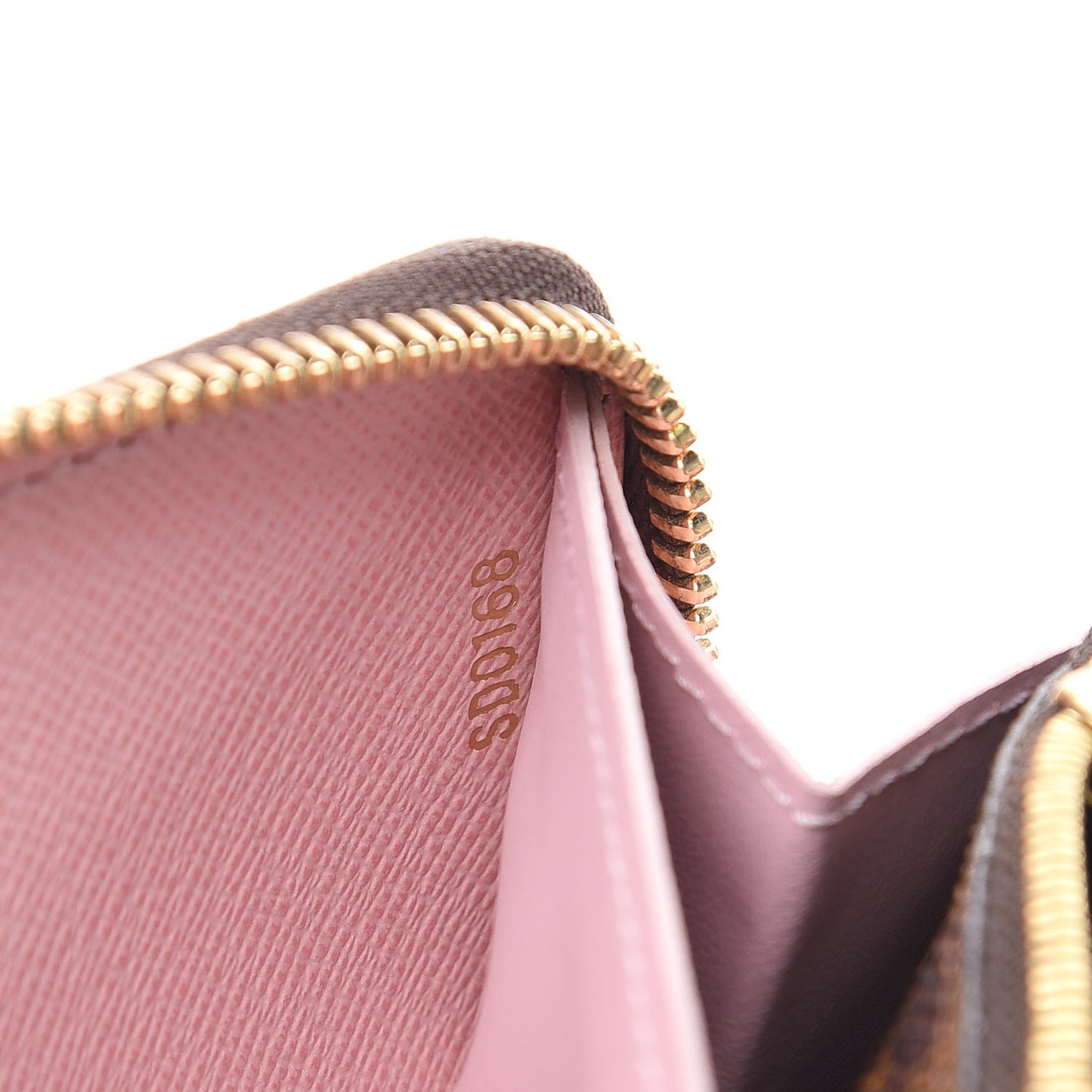 Damier Ebene Clemence Wallet Rose Ballerine