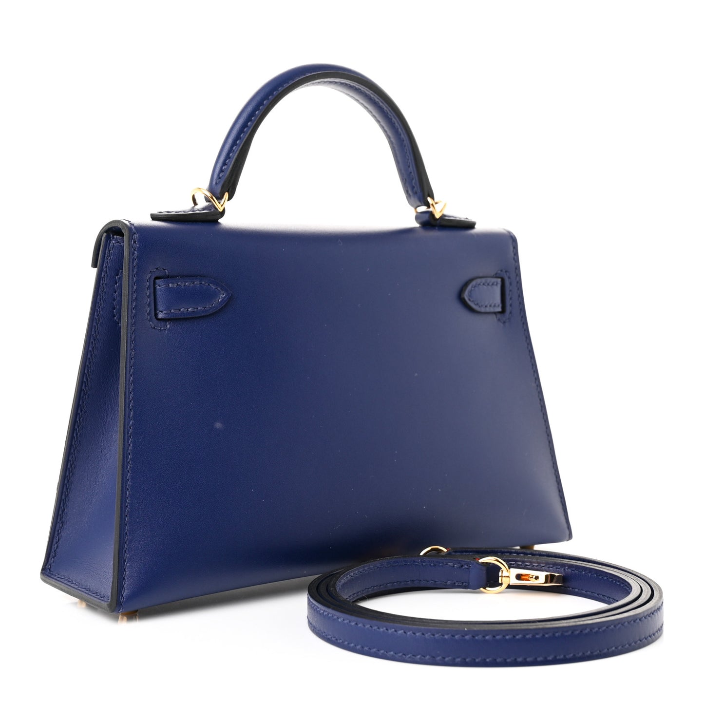 Tadelakt Mini Kelly Sellier 20 Bleu Saphir