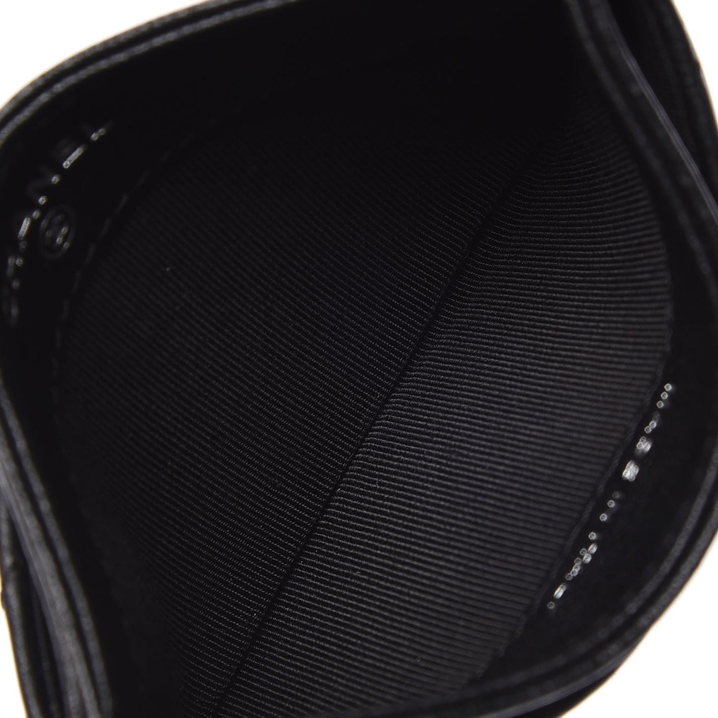 Sheepskin Chevron Quilted Reissue Card Holder So Black