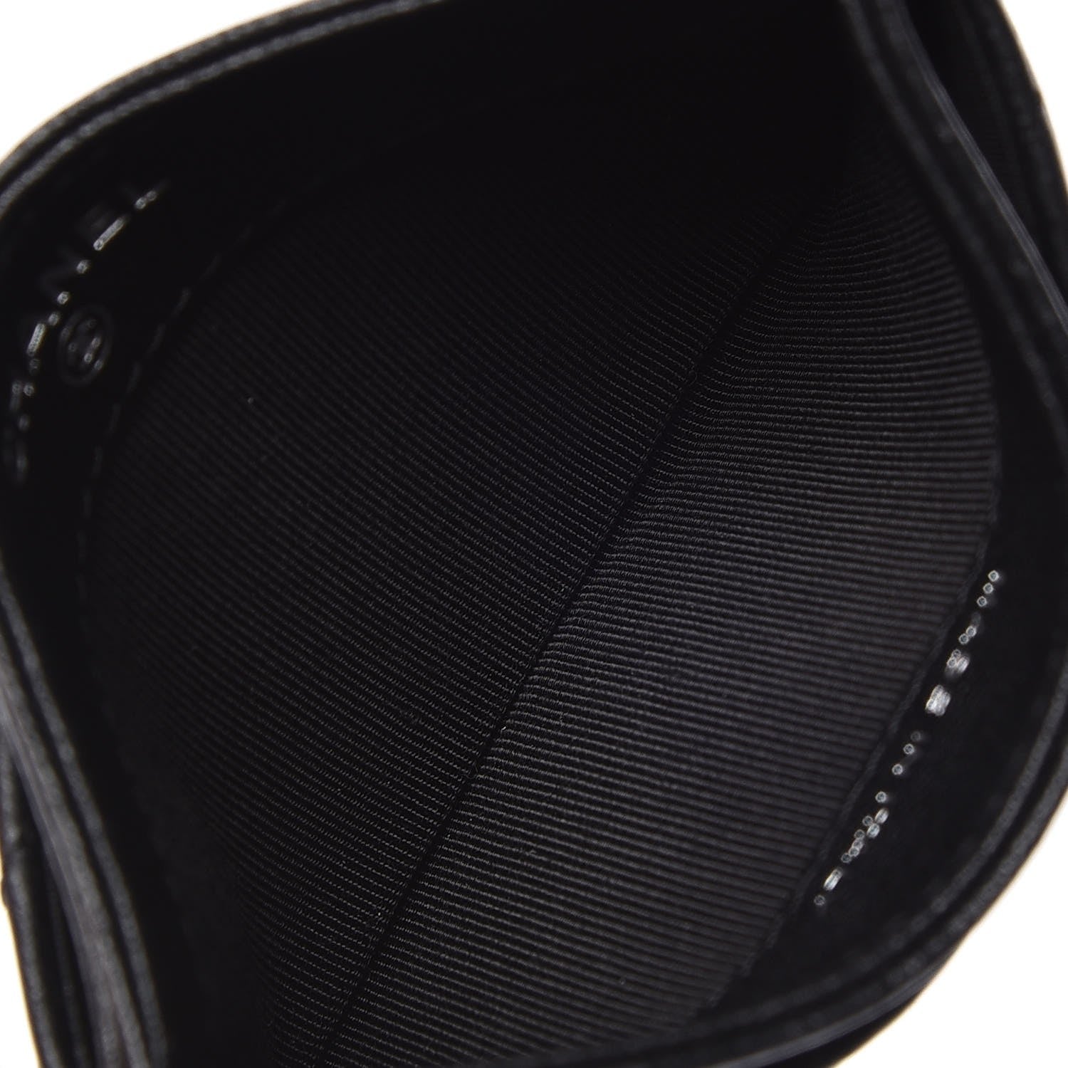 Chanel Sheepskin Chevron Quilted Reissue Card Holder So Black 5 of 9
