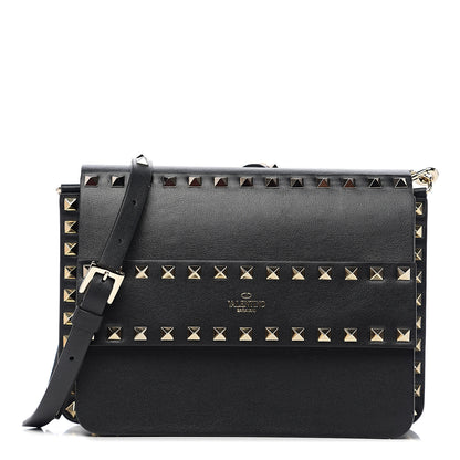 Valentino Garavani Vitello Rockstud Side Slip Crossbody Black 1 of 8