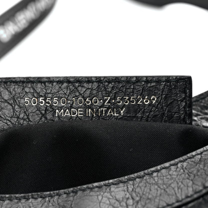 Balenciaga Agneau Classic Hardware City Logo Strap Black White 10 of 21