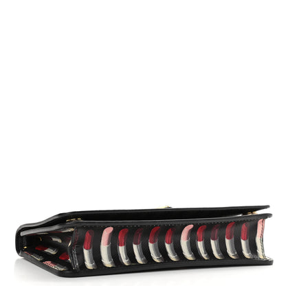 Prada Saffiano Triangle Logo Lipstick Print Mini Crossbody Bag Black 4 of 9