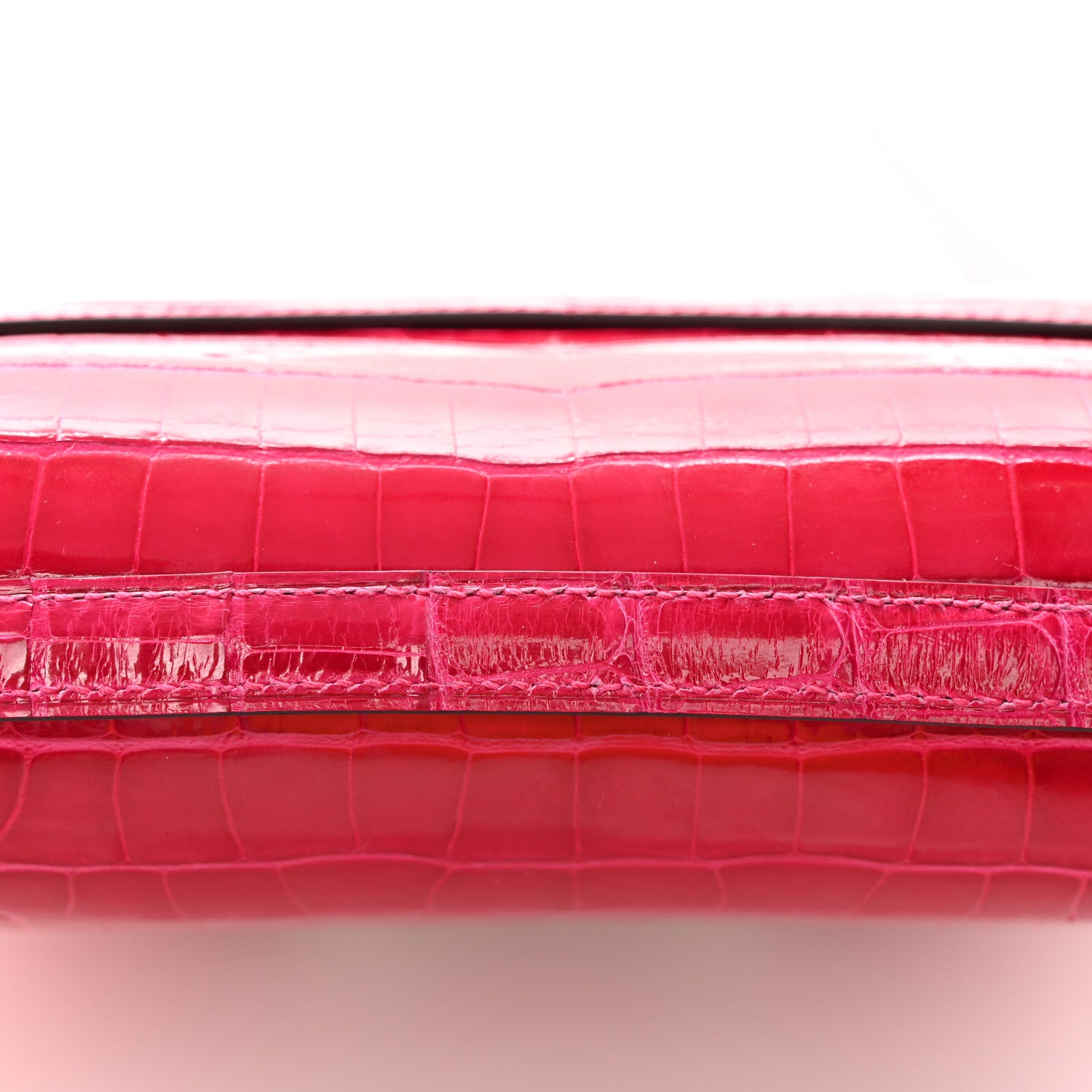 Hermes Shiny Alligator Constance 18 Rose Extreme 12 of 13