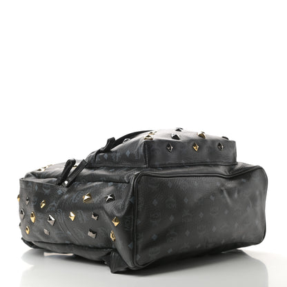 MCM Visetos Medium Studded Stark Backpack Black 4 of 13