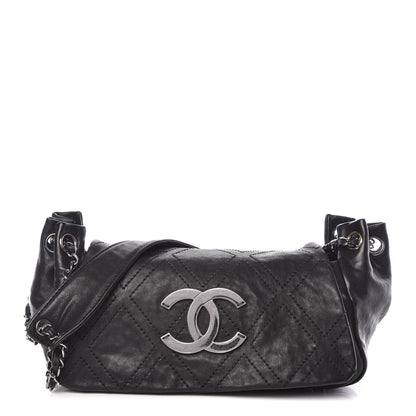 Chanel Calfskin Diamond Stitch Accordion Flap Black 1 of 12