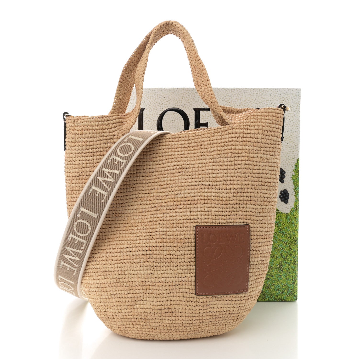 Loewe Raffia Mini Slit Tote Bag Natural Tan 12 of 12