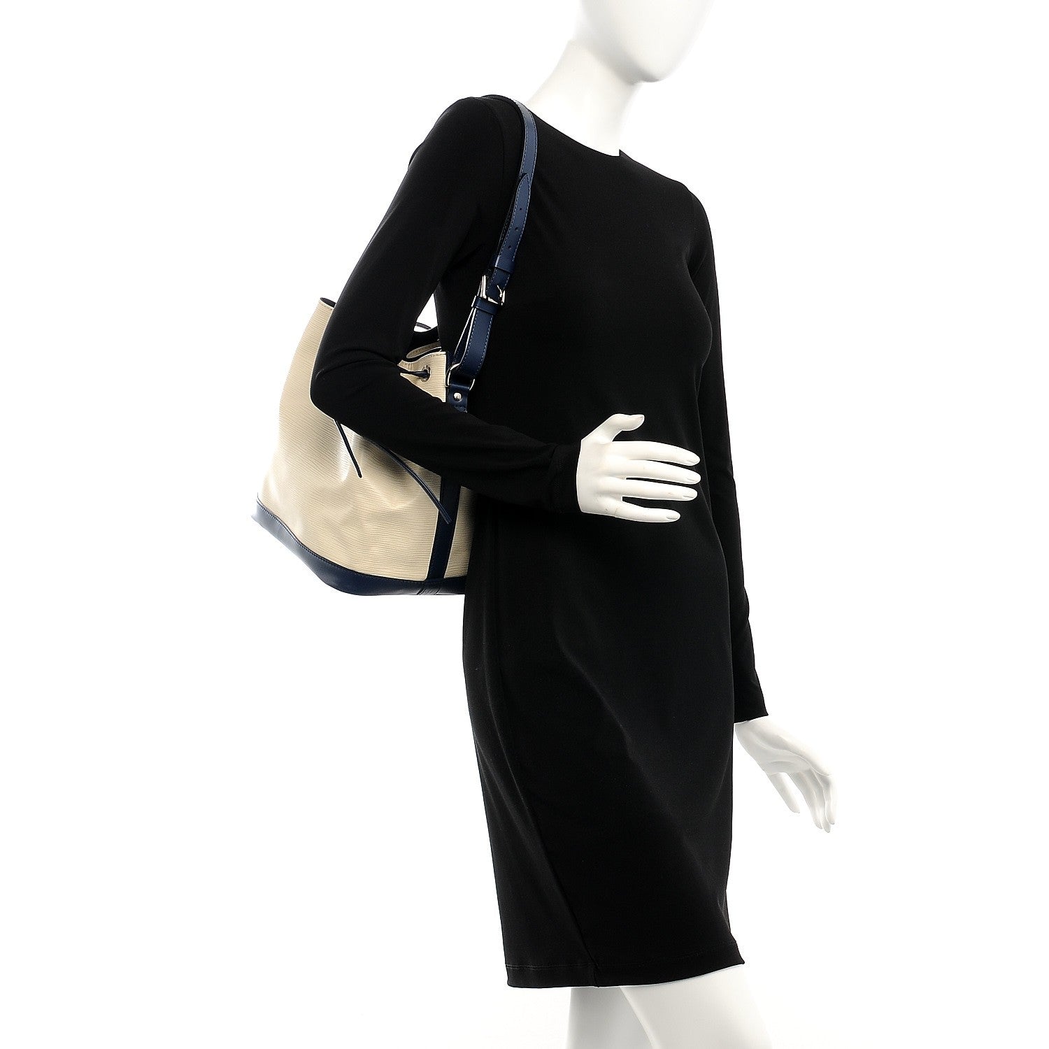 Louis Vuitton Epi Petit Bi-Color Noe Ivory Indigo 2 of 7