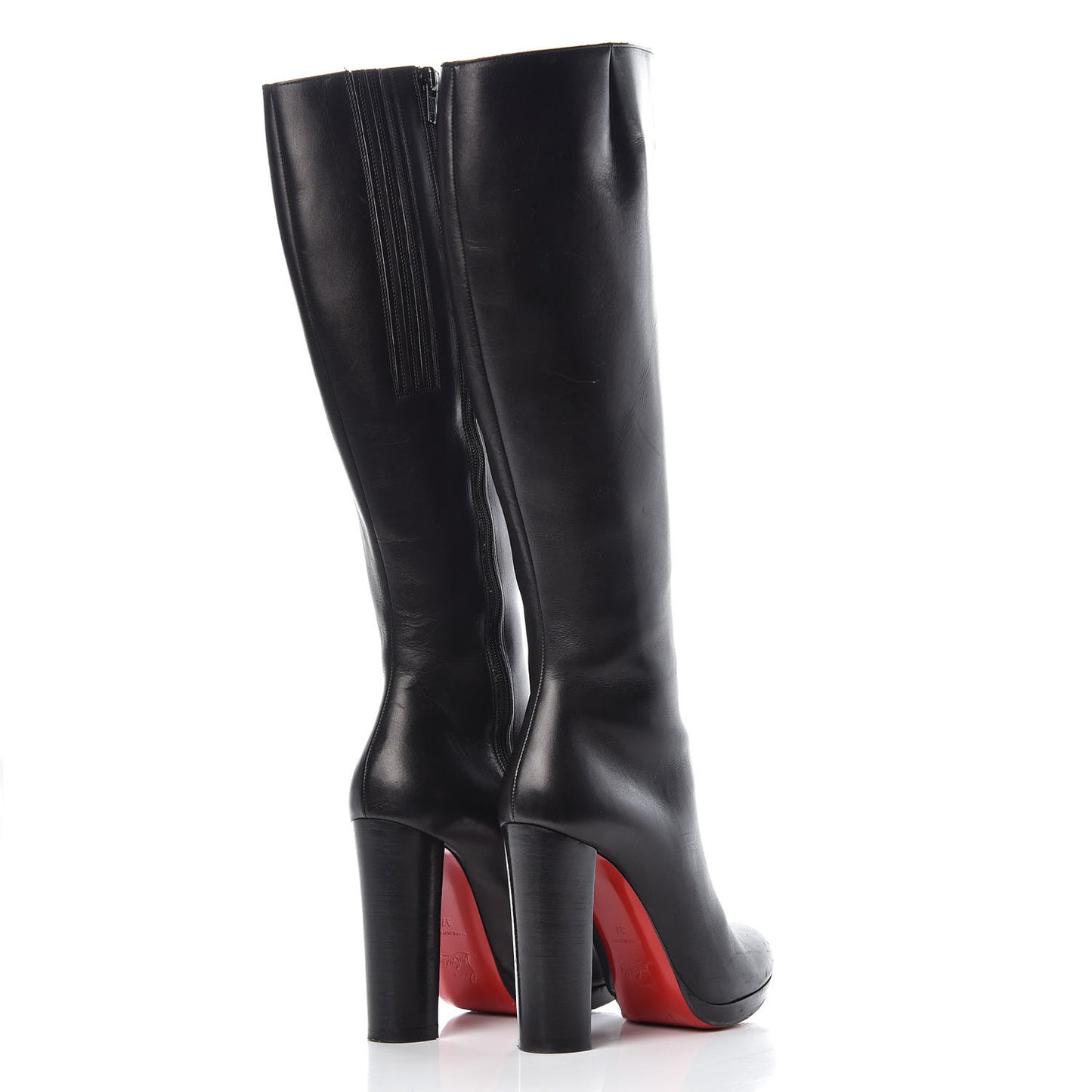 Calfskin Miss Tack Alta 100 Boots 37 Black