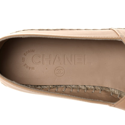 Chanel Lambskin CC Espadrilles 36 Beige Black 7 of 9