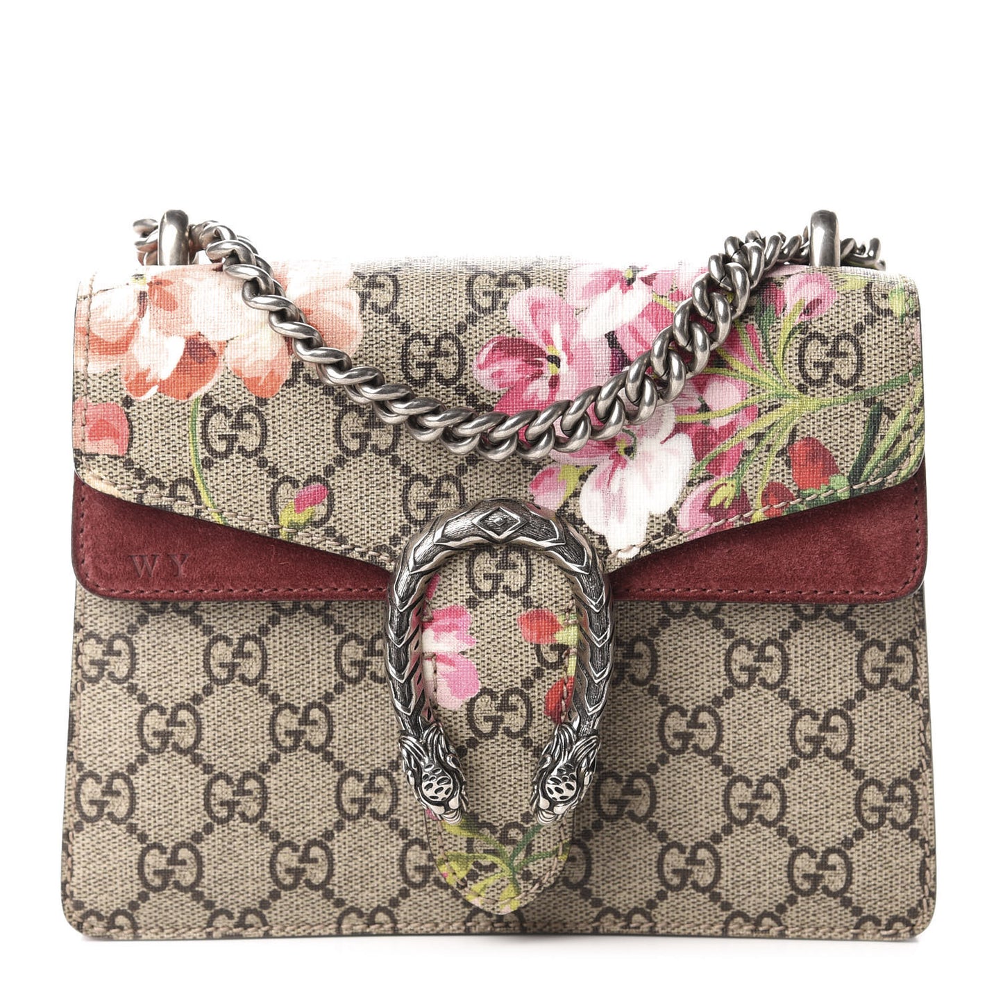 GG Supreme Monogram Blooms Mini Dionysus Shoulder Bag Beige Multicolor Dry Rose
