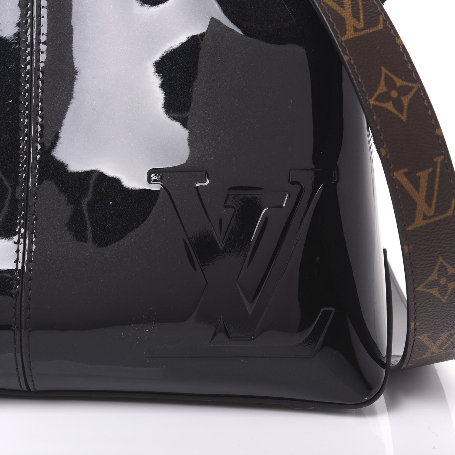Louis Vuitton Patent Calfskin Miroir Tote Black 7 of 11