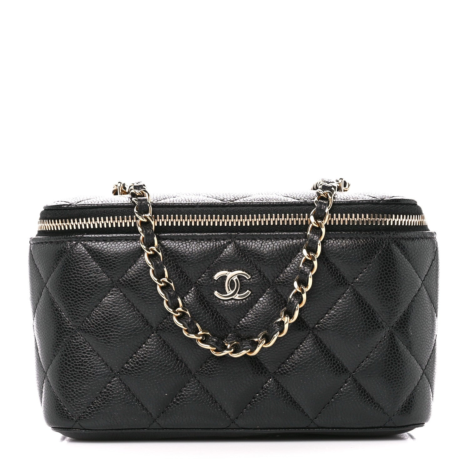 Chanel Caviar Quilted Small Vanity Case With Chain Black 1 of 11