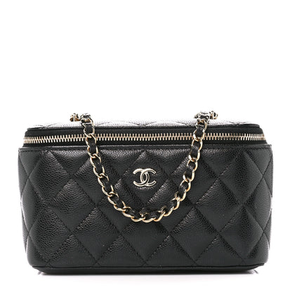 Chanel Caviar Quilted Small Vanity Case With Chain Black 1 of 11