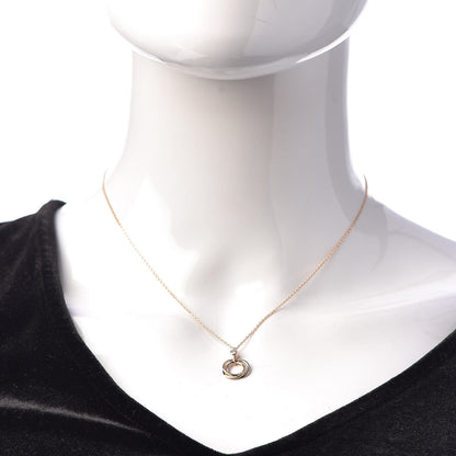 Cartier 18K Pink Yellow White Gold Diamond Trinity Pendant Necklace 2 of 5