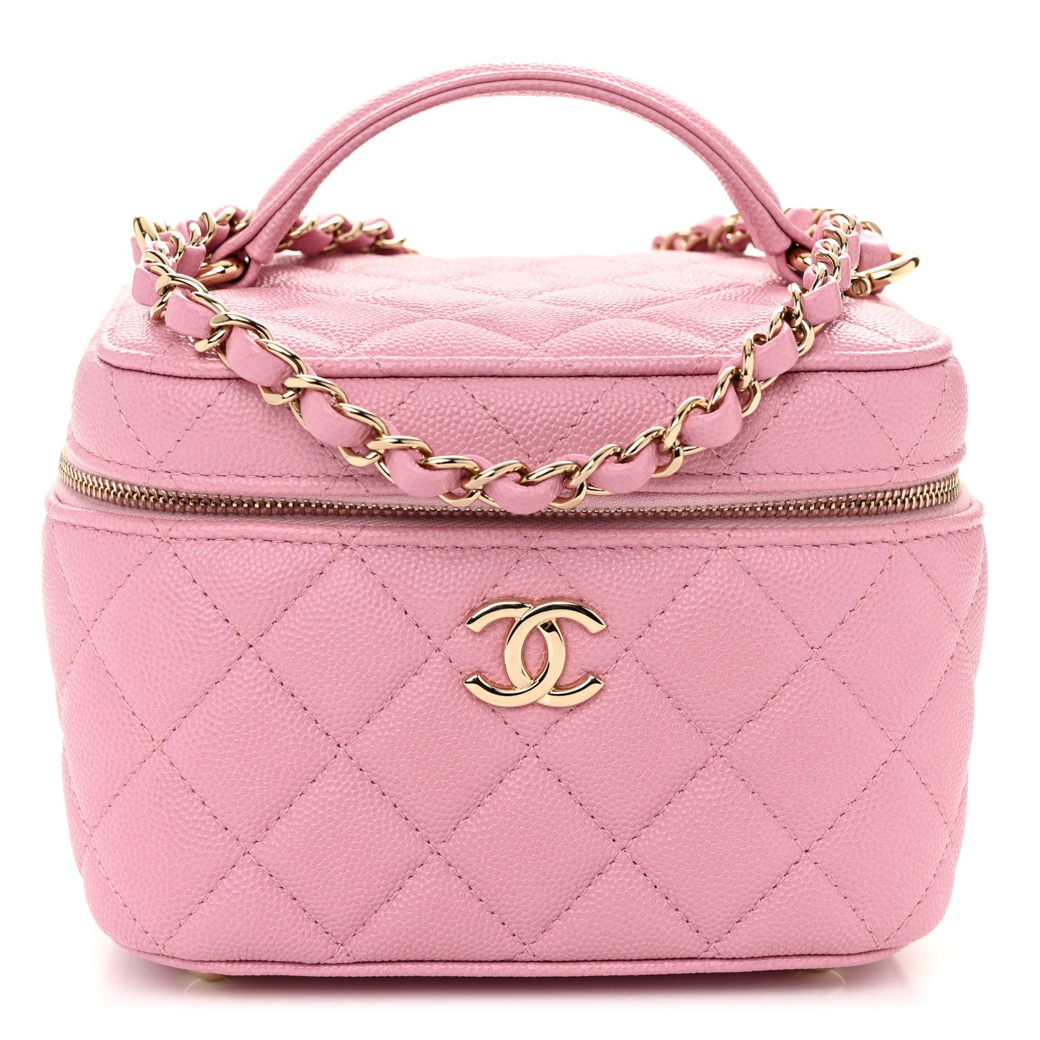 Chanel Caviar Quilted Small CC Vanity Case Pink 1 of 11