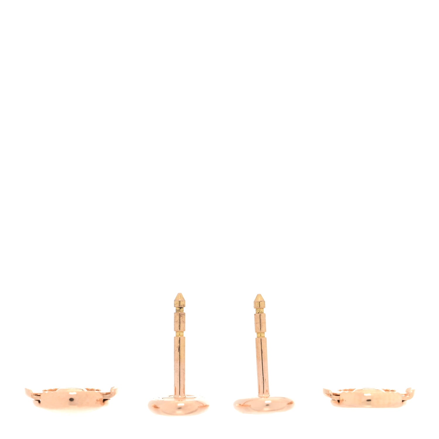 Hermes 18K Rose Gold TPM Farandole Stud Earrings 3 of 5