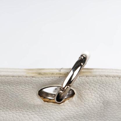 Chanel Caviar Quilted Petit Shopping Tote PST White 9 of 15
