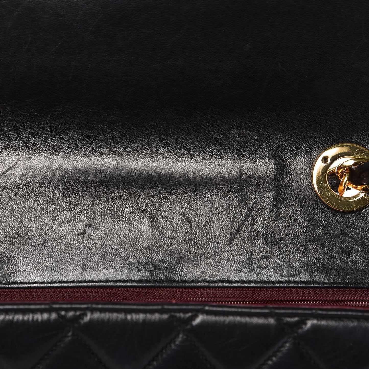Lambskin Quilted Jumbo Single Flap Black