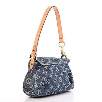 Louis Vuitton Monogram Denim Mini Pleaty Blue 3 of 7