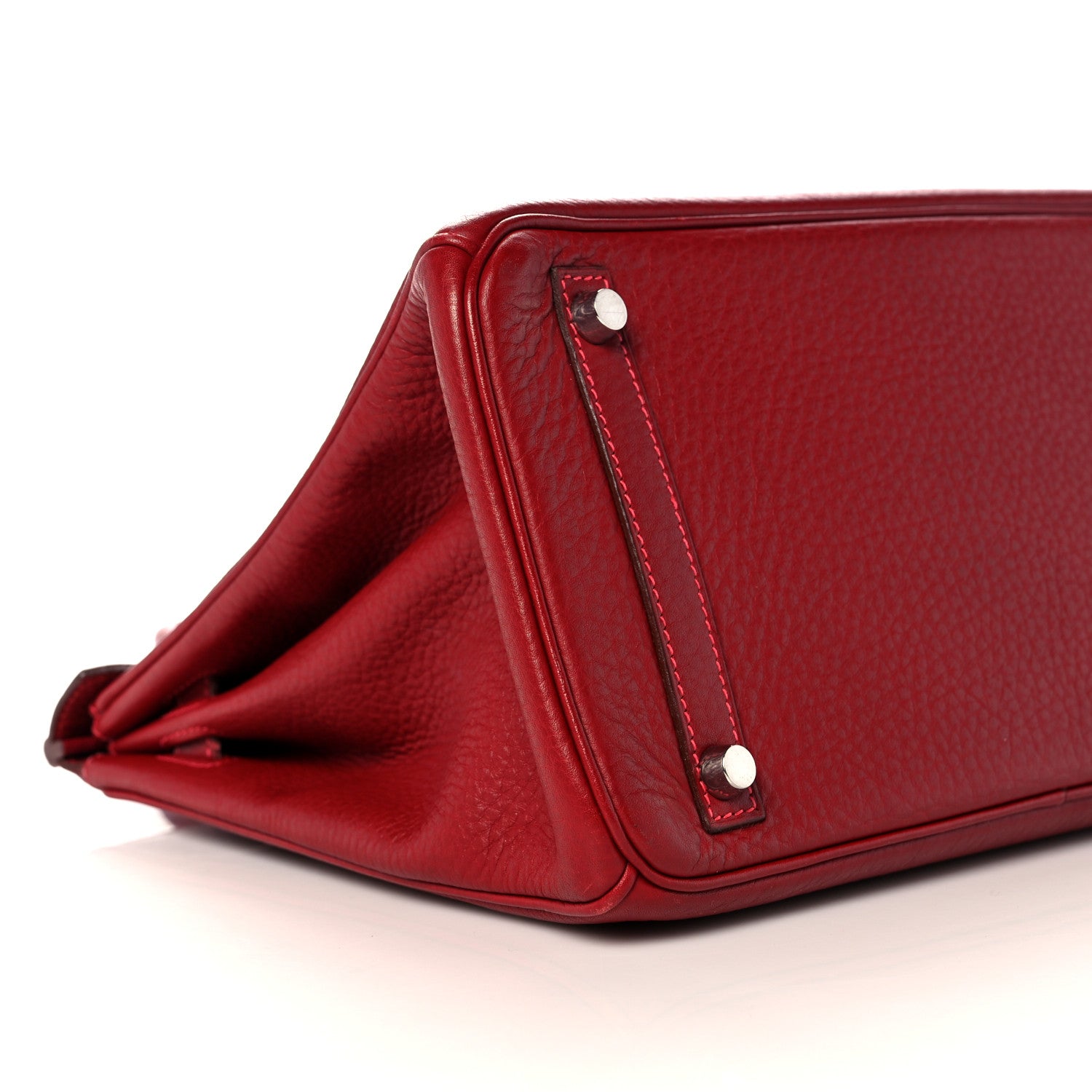 Hermes Taurillon Clemence Birkin 30 Rouge Vif 6 of 39