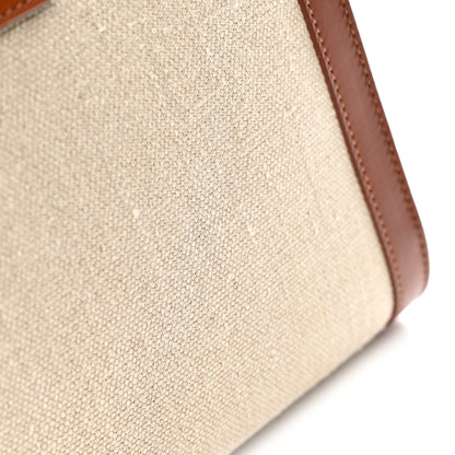 Saint Laurent Linen Calfskin Small Souple Sac De Jour Cognac 12 of 12