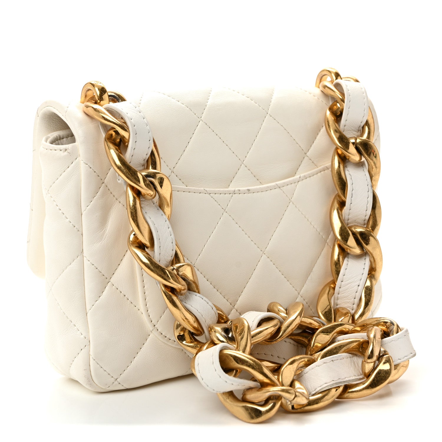 Chanel Lambskin Quilted Small CC Funky Town Flap White 3 of 12