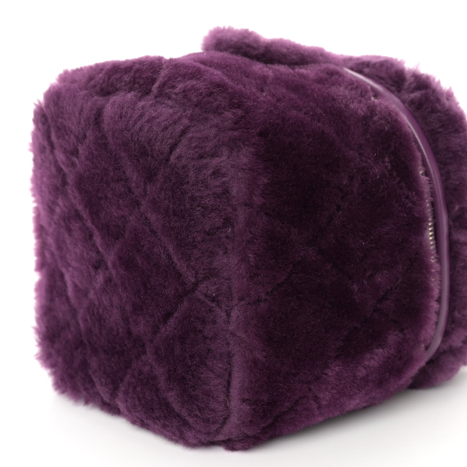 Chanel Shearling Lambskin Quilted Small Vanity Case Purple 11 of 12