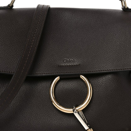 Chloe Calfskin Small Faye Day Shoulder Bag Dark Brown 8 of 10