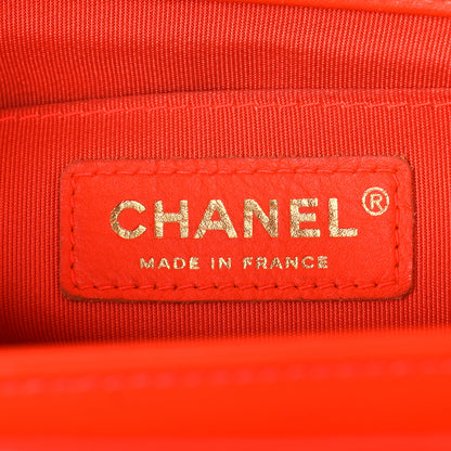 Chanel Patent Quilted Medium Boy Flap Orange 7 of 17