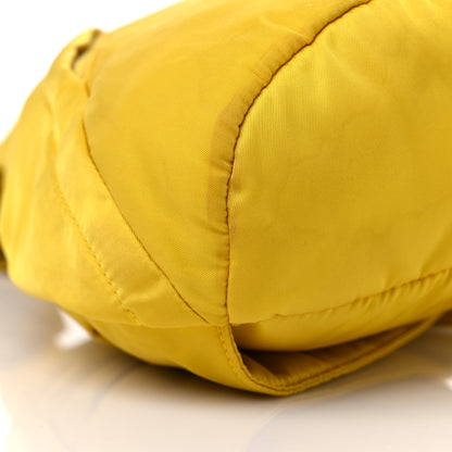 Prada Re-Nylon Vitello Metal Triangle Logo Sling Backpack Giallo 9 of 11