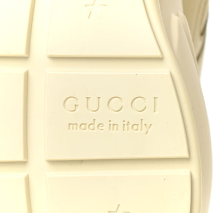 Gucci Calfskin Hawaii Printed Mens Rhyton Sneakers 8.5 White 6 of 9