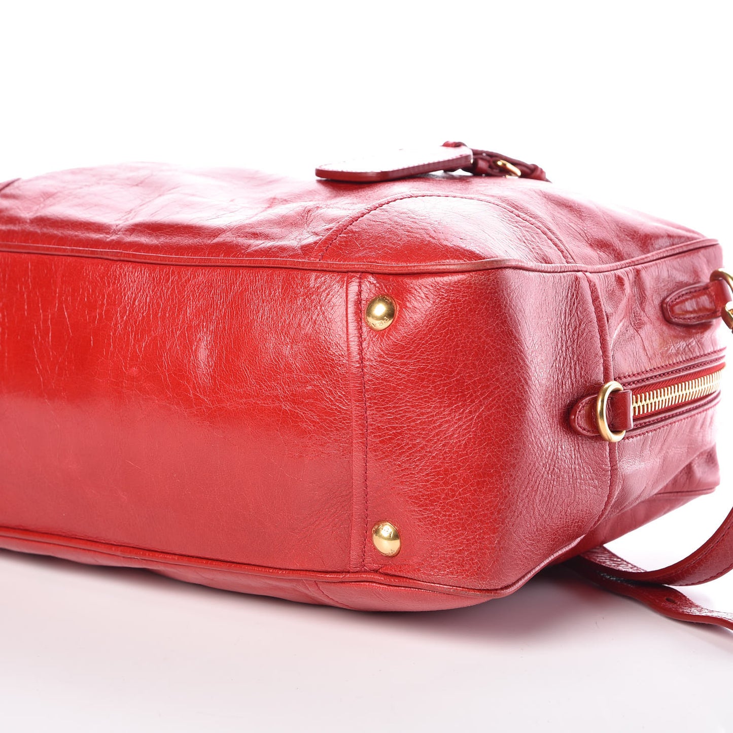 Vitello Shine Bauletto Rosso