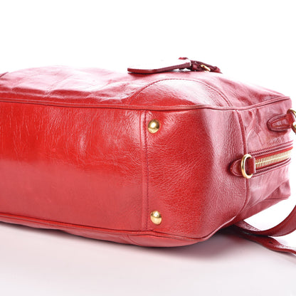 Prada Vitello Shine Bauletto Rosso 9 of 9