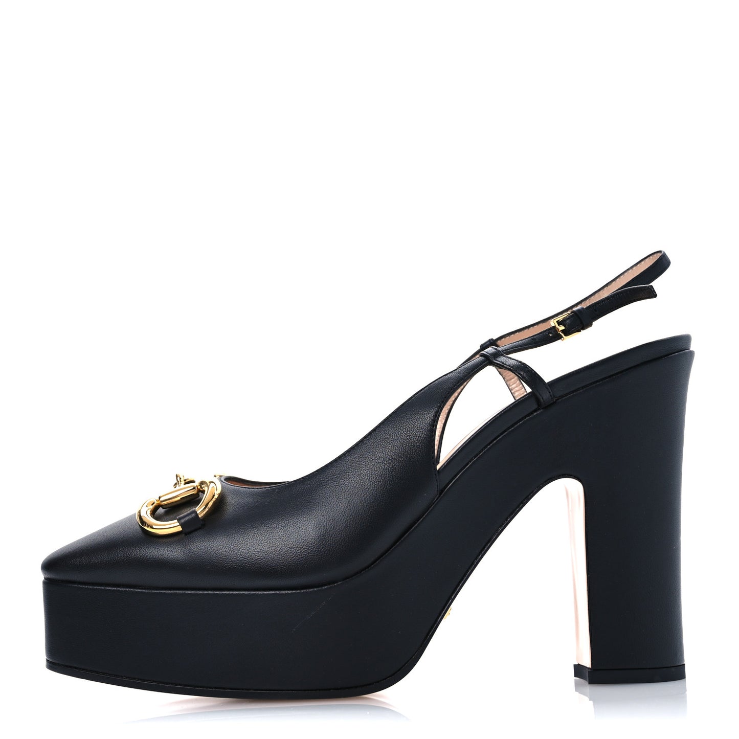Nappa Horsebit Platform 35/120mm Slingback Pumps 41 Black