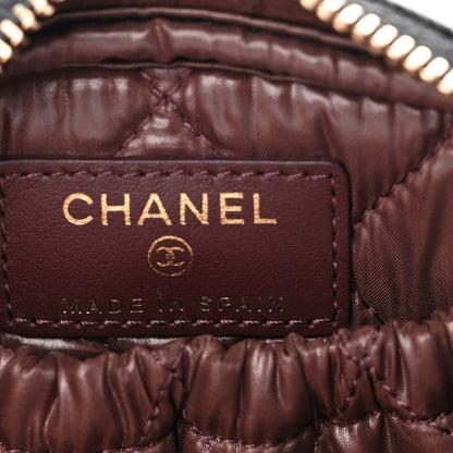 Chanel Caviar Quilted Small Curvy Pouch Cosmetic Case Black 6 of 10